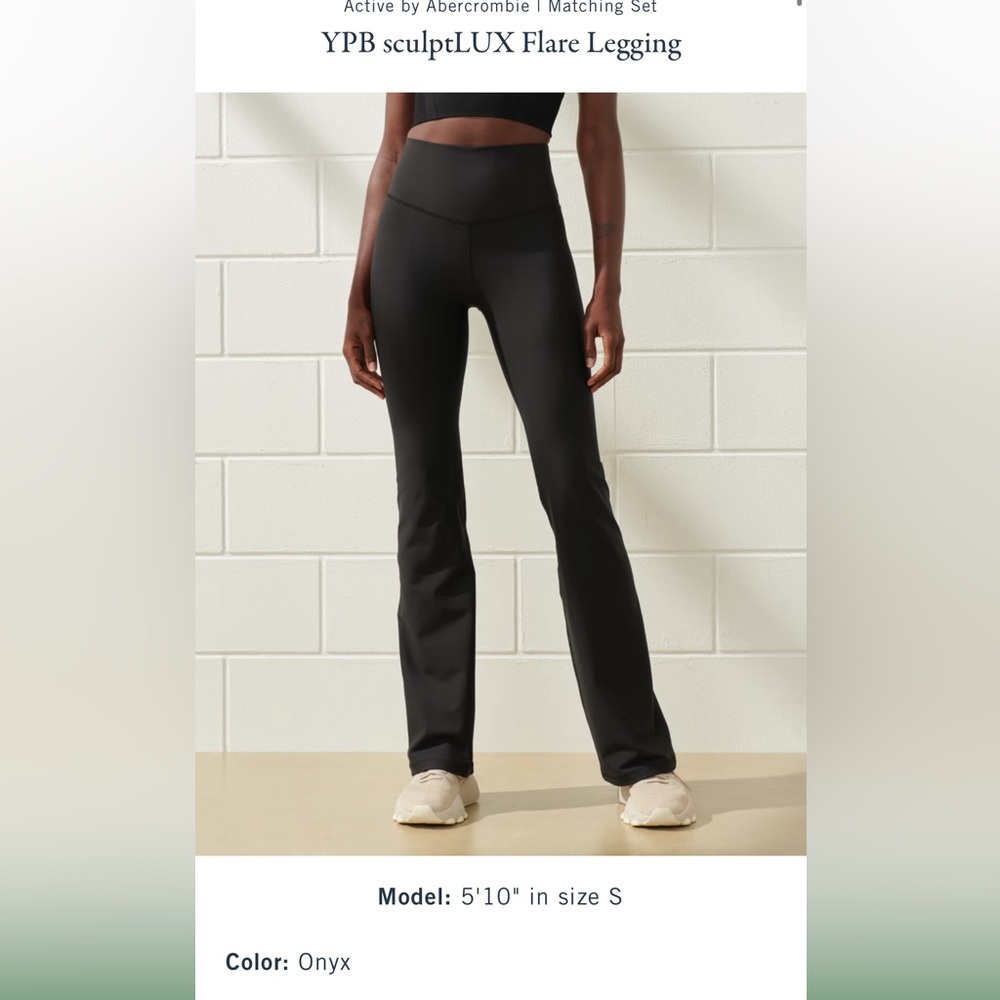 Abercrombie YPB Black Sculptlux Flare Legging